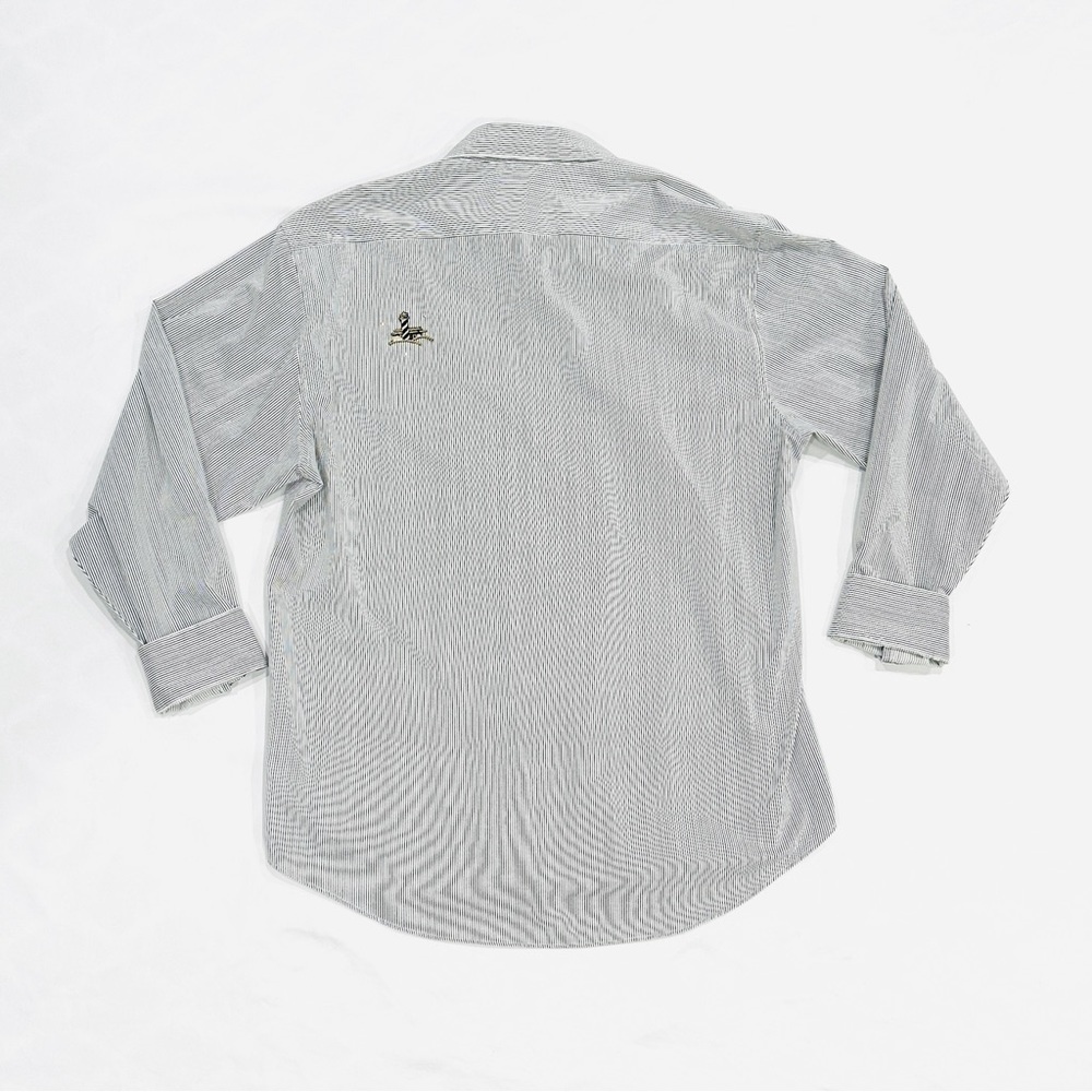 Vintage Las Olas Nautical Embroidered & Embellished Button Down Striped Shirt - Picture 4 of 6